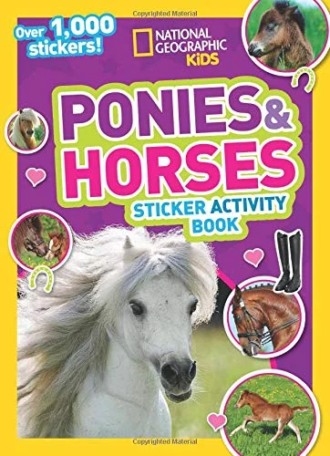Ponies and Horses Sticker Activity Book, nálepkový zošit s aktivitami