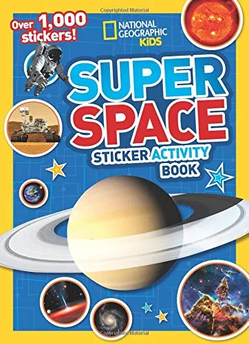 Super Space Sticker Activity Book, nálepkový zošit s aktivitami