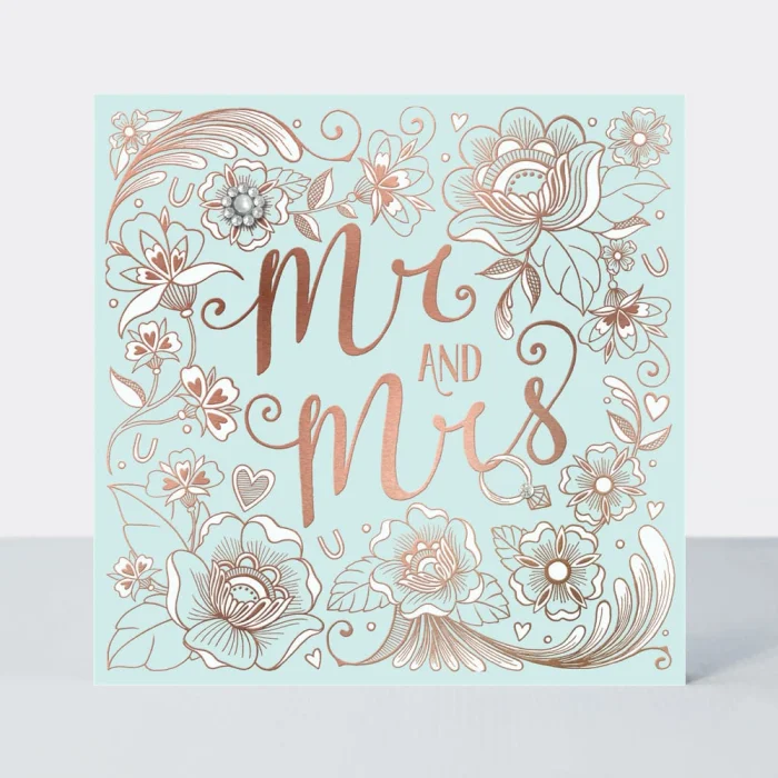 Wedding Mr & Mrs on Duck Egg, prianie