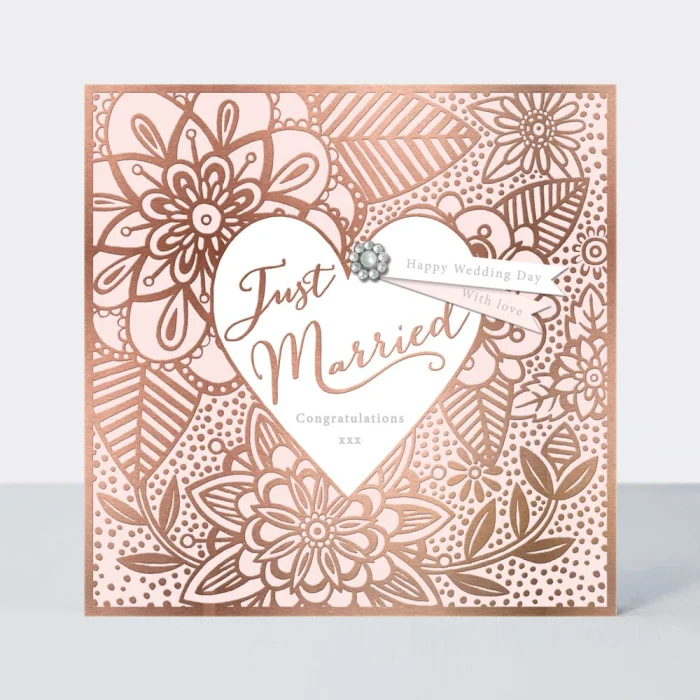 Wedding Foil on Pink HAPWED6, prianie