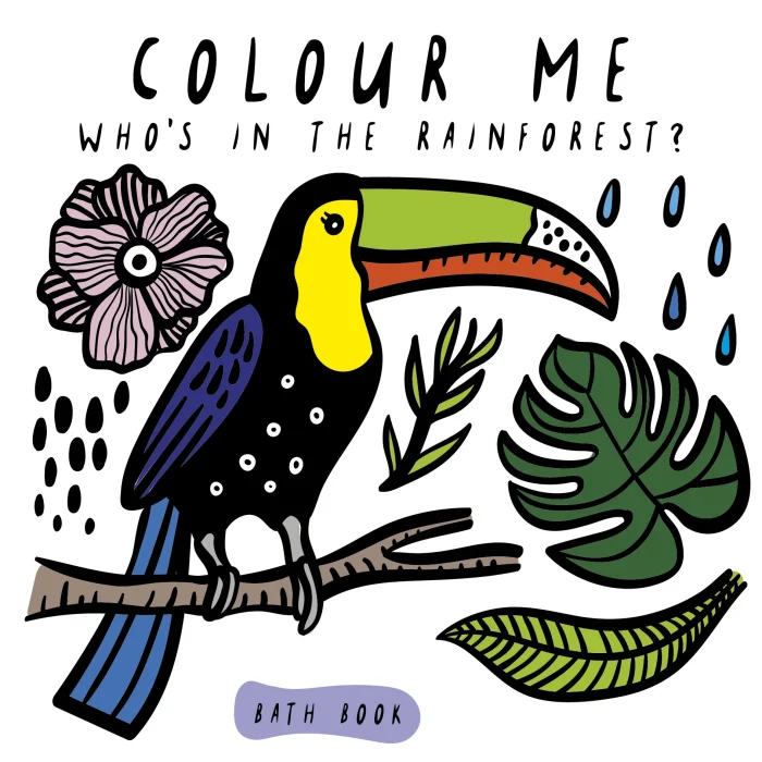 Colour Me: Who’s in the Rainforest?, knižka do vane