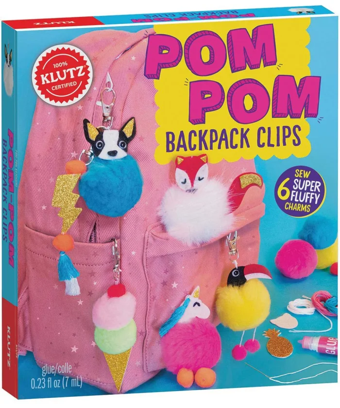 Pom-Pom Backpack Clips, ručné práce