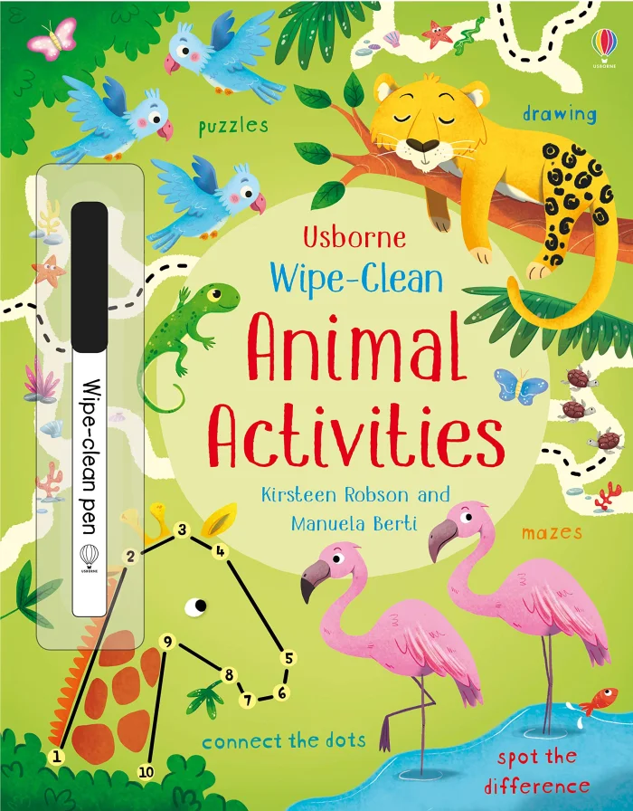 Wipe-Clean Animal Activities, zošit s úlohami
