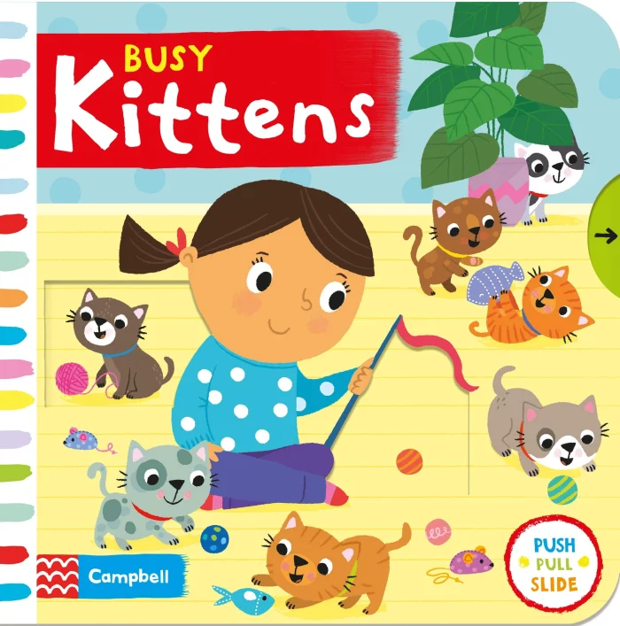 Busy Kittens, anglická kniha - leporelo