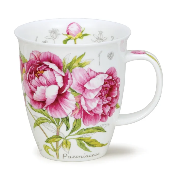 Botanical Sketch Peony, porcelánový hrnček