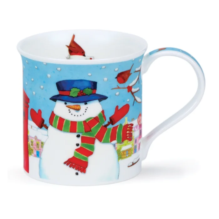 Christmas Post Snowman, porcelánový hrnček