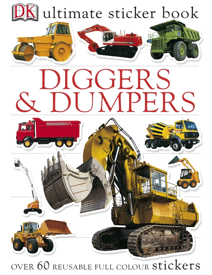Diggers & Dumpers Ultimate Sticker Book, nálepkový zošit