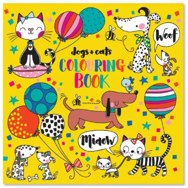 Dogs & Cats Colouring Book (SQCBK25), omaľovánka