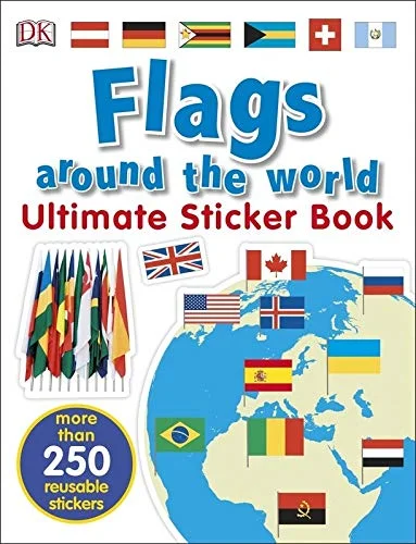 Flags Around the World Ultimate Sticker Book, nálepkový zošit
