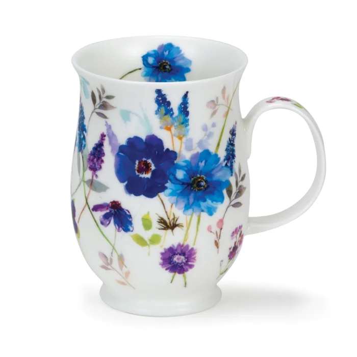 Floral Harmony Blue, porcelánový hrnček
