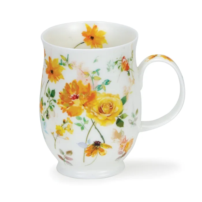 Floral Harmony Yellow, porcelánový hrnček