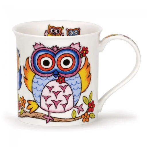 Life's a Hoot Flowers, porcelánový hrnček