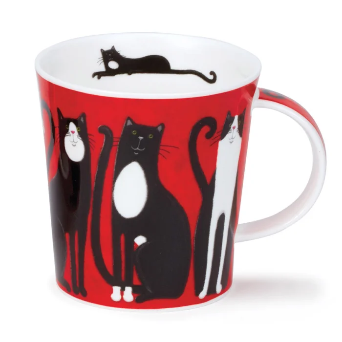 Lucky Cats Black & White, porcelánový hrnček