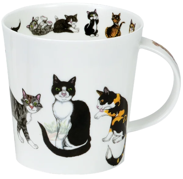Paws for Thought Black, porcelánový hrnček