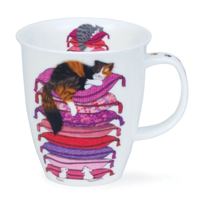 Sleepy Cats Pink, porcelánový hrnček
