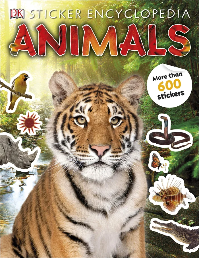 Sticker Encyclopedia Animals, nálepkový zošit/kniha