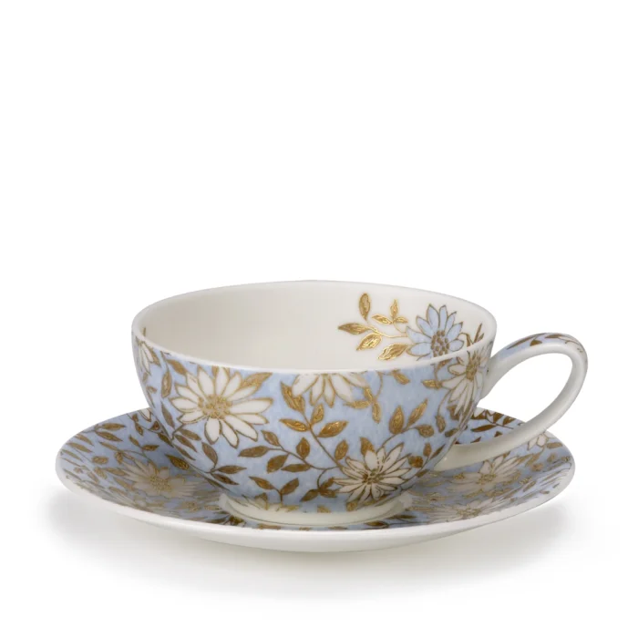 T41 Aqua, porcelánová šálka s podšálkou