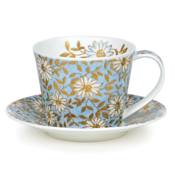 Aqua, porcelánová šálka s podšálkou