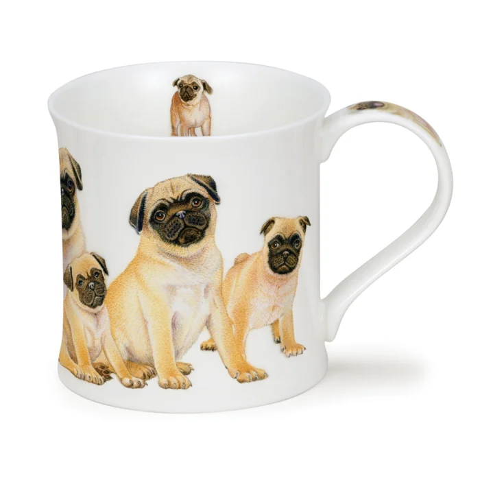 Designer Dogs Pug, porcelánový hrnček
