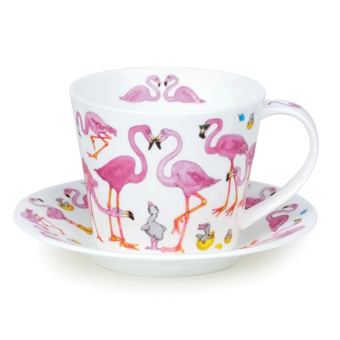 Flamboyance, porcelánová šálka s podšálkou