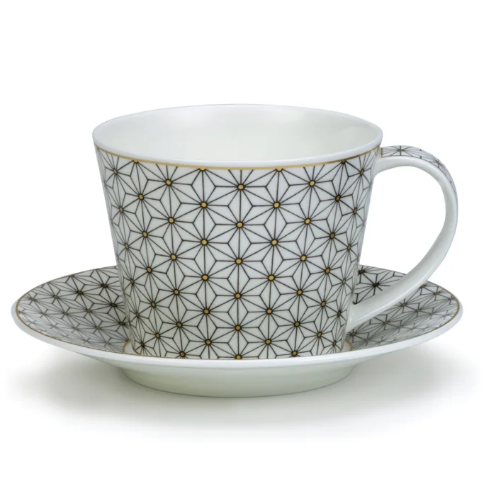 Samarkand White, porcelánová šálka s podšálkou
