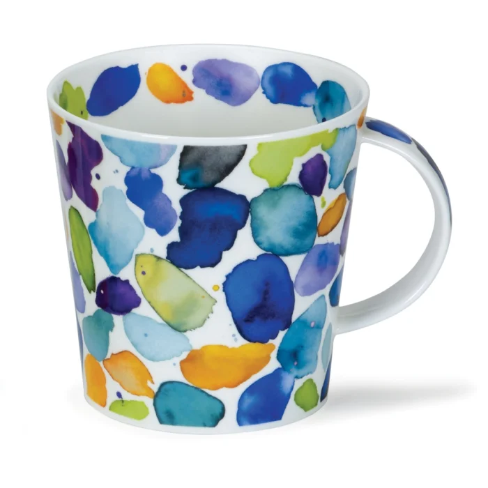 Blobs Blue, porcelánový hrnček