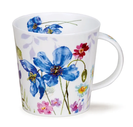 Country Garden Blue Poppy, porcelánový hrnček