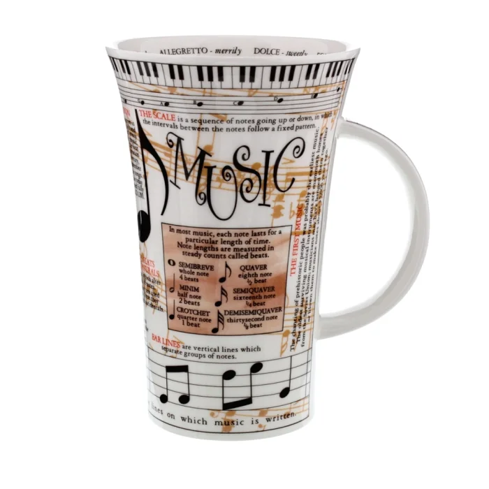 Music, porcelánový hrnček