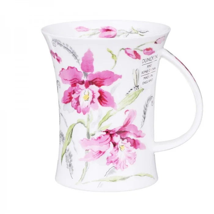 Pink Orchids, porcelánový hrnček