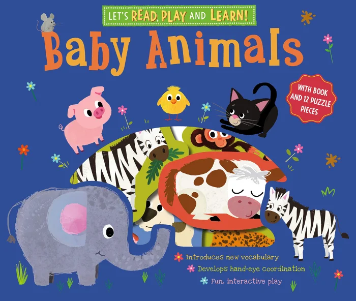 Baby Animals, anglická kniha - leporelo s puzzlami