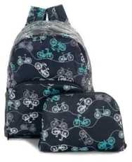 Bike Black - Foldable Mini Backpack, skladací mini ruksačik