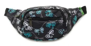 Bikes Black - Foldable Bum Bag, skladacia ľadvinka