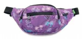 Bikes Purple - Foldable Bum Bag, skladacia ľadvinka