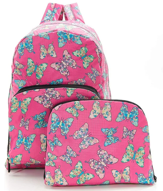 Butterfly Fuchsia - Foldable Backpack, skladací ruksačik