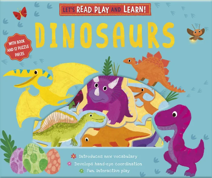 Dinosaurs, anglická kniha - leporelo s puzzlami