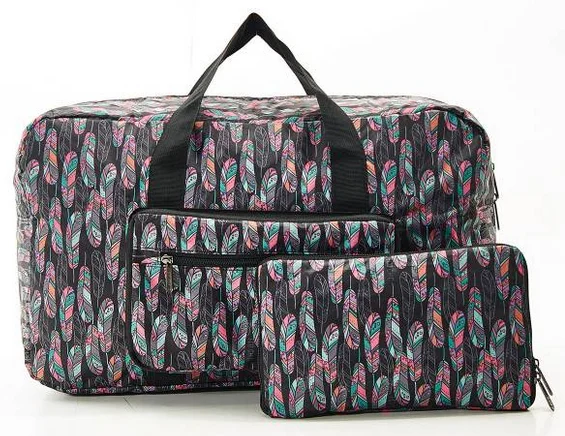 Feather Black - Foldable Holdall, skladacia cestovná taška