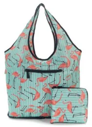 Flamingo Green - Foldable Weekend Bag, skladacia taška