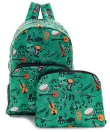 Irish Music Green - Foldable Backpack, skladací ruksačik