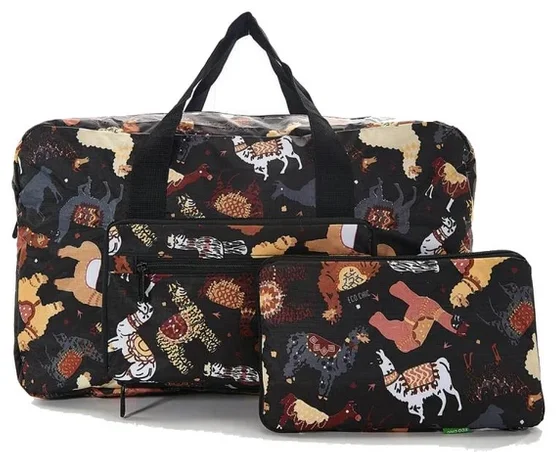 Llama Black - Foldable Holdall, skladacia cestovná taška