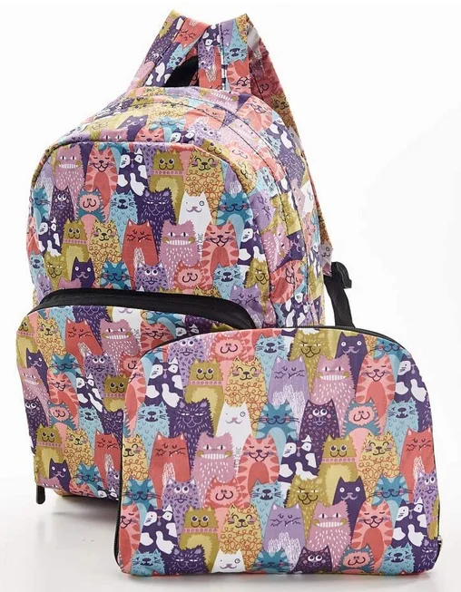 Multiple Cats - Foldable Backpack, skladací ruksačik