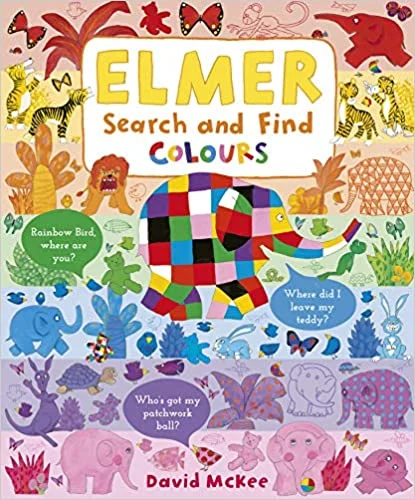Elmer Search and Find Colours, anglická kniha - leporelo