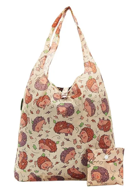 Beige Hedgehog A32 - Foldable Shopper, skladacia nákupná taška
