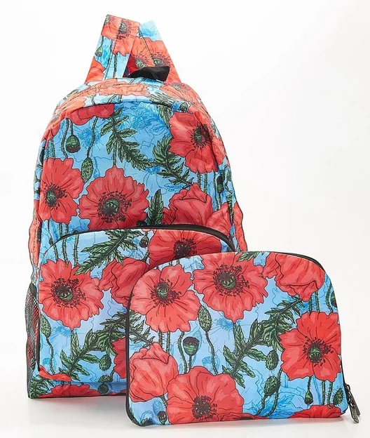 Blue Poppies B09 - Foldable Backpack, skladací ruksačik