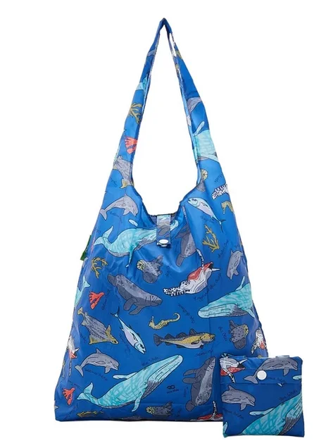 Blue Sea Creatures A12 - Foldable Shopper, skladacia nákupná taška