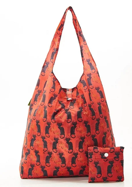 Burgundy Le Chat Noir A03 - Foldable Shopper, skladacia nákupná taška