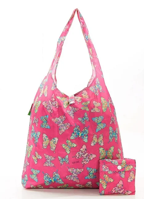 Fuchsia Butterfly A15 - Foldable Shopper, skladacia nákupná taška