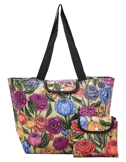 Green Peonies E06 - Foldable Large Cool Bag, veľká skladacia termotaška