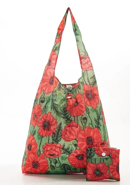 Green Poppies A09 - Foldable Shopper, skladacia nákupná taška