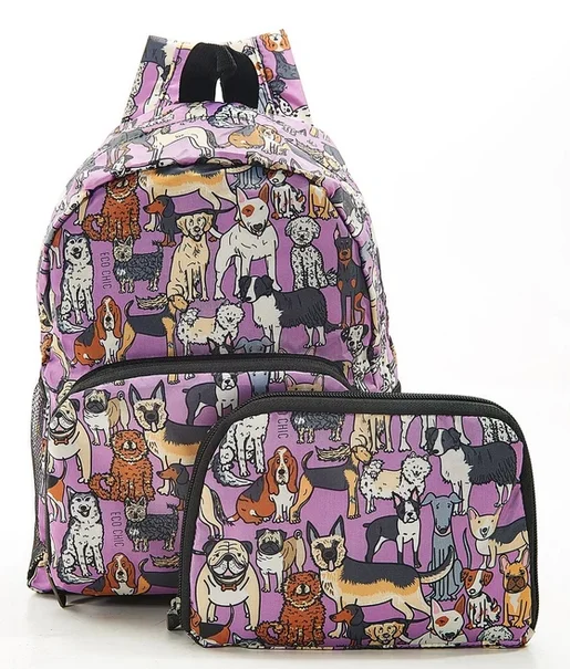 Lilac Dogs G14 - Foldable Mini Backpack, skladací mini ruksačik