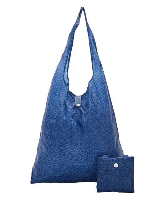 Navy Disrupted Cubes A13 - Foldable Shopper, skladacia nákupná taška